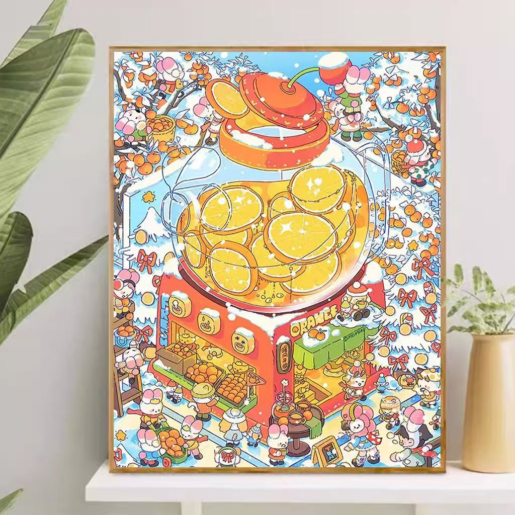 Playful Cartoon-Themed Art Canvas