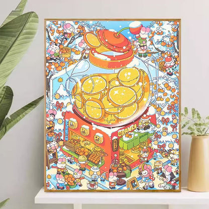 Playful Cartoon-Themed Art Canvas