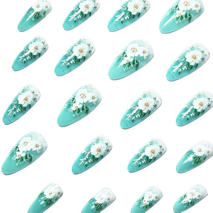 Floral 3D Nail Art Design Acalora