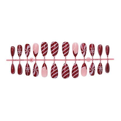 Festive Glittery Press-On Nails Set Acalora