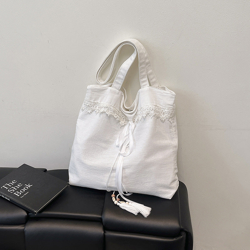 Chic Embroidered Shoulder Tote Bag Acalora