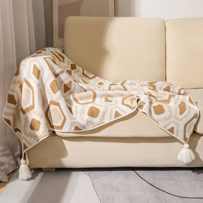 Unisex Decorative Geometric Throw Blanket