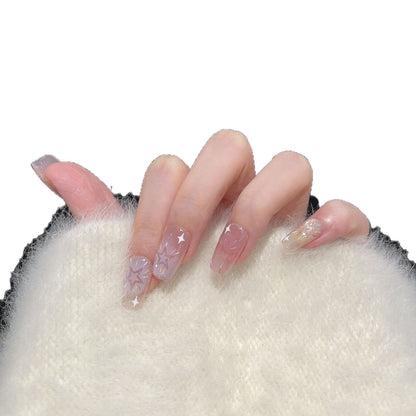 Starry Sky-Inspired Press-On Nail Art Set Acalora