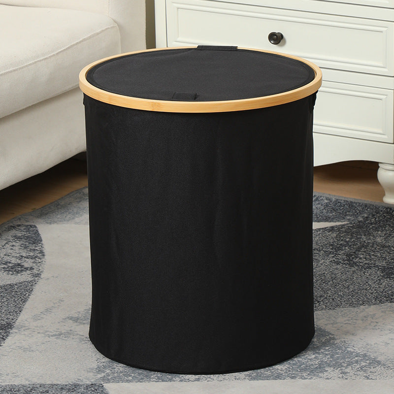 Practical laundry container with bamboo lid Acalora