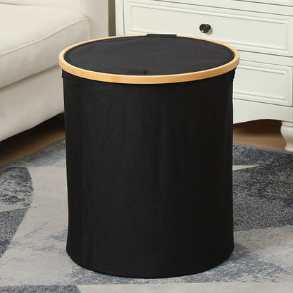 Practical laundry container with bamboo lid Acalora