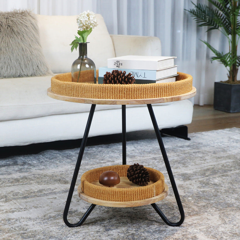 Decorative Round Woven Coffee Table Acalora