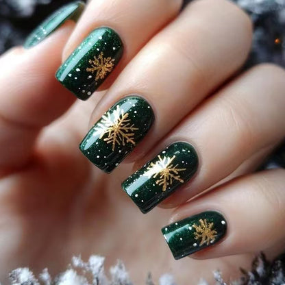 Holiday-Themed Sparkling Nail Art Acalora