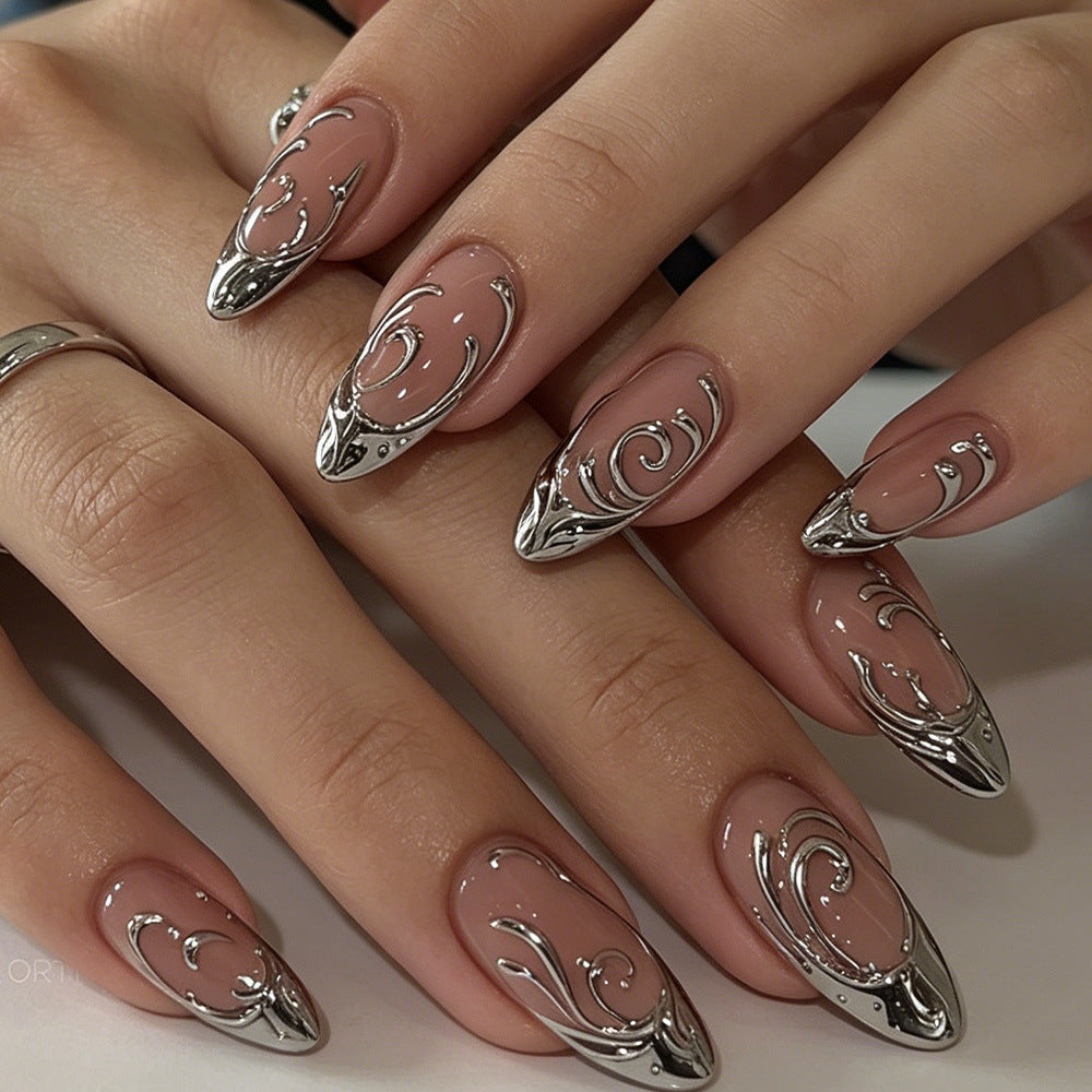 Elaborate Sculpted Press-On Nail Art Acalora