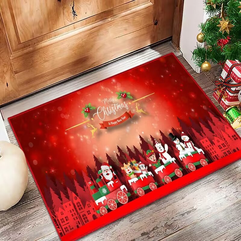 Festive Holiday Door Mat
