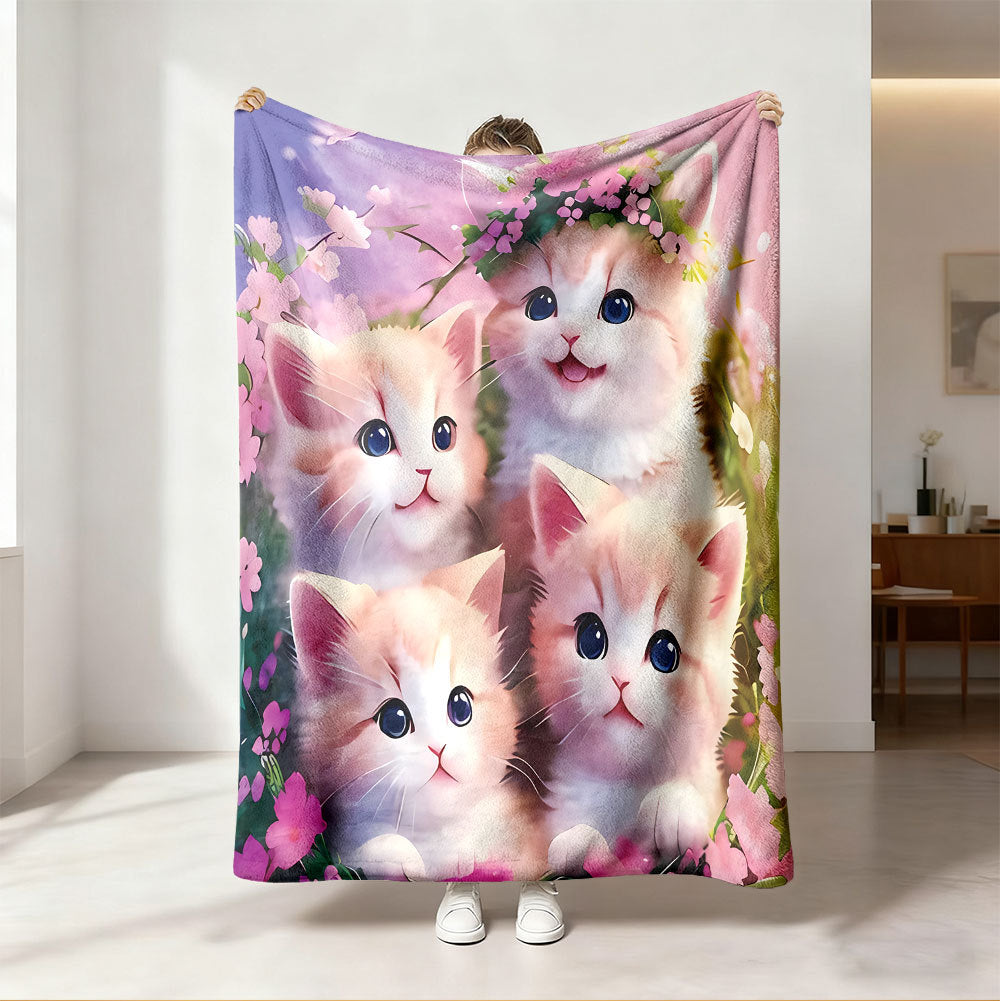 Unisex Music-Themed Fleece Blanket