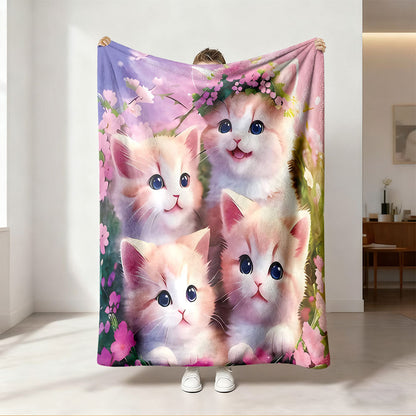 Unisex Music-Themed Fleece Blanket