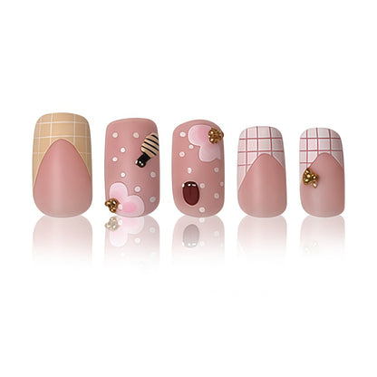 Artistic Floral Press-On Nail Set Acalora