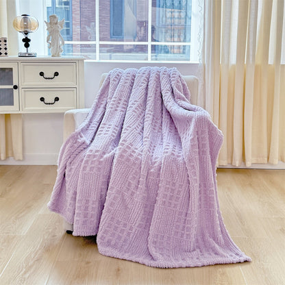 Plush Textured Throw Blanket