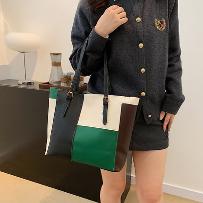 Stylish Color Block Tote Bag Acalora