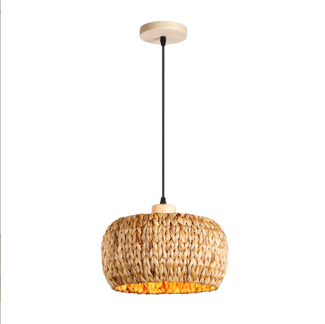Hanging light made of braided material Acalora