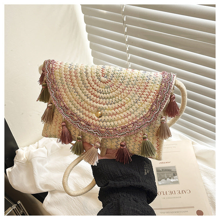Bohemian Woven Clutch Bag Acalora