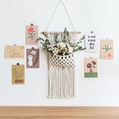 Macrame Wall Hanging with Elegant Fringe Look Acalora
