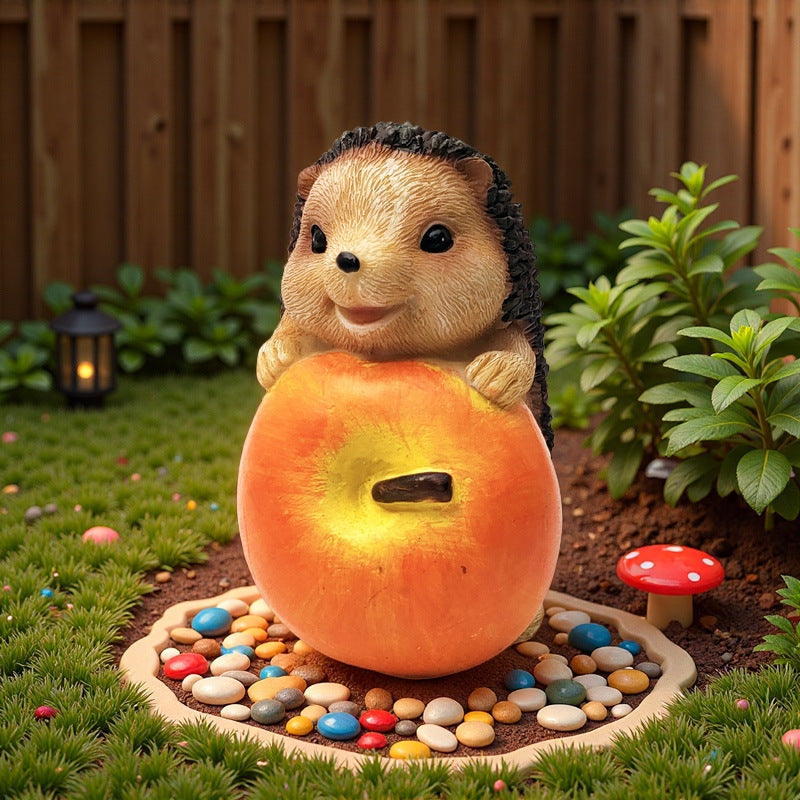 Cute hedgehog sculpture with fruit bowl Acalora
