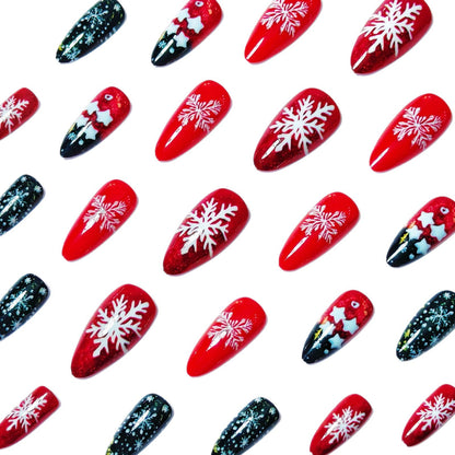 Festive Snowflake Nail Art Acalora