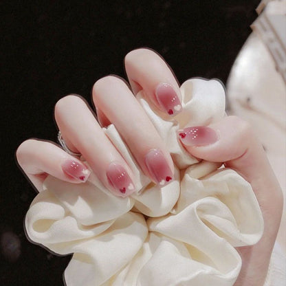 Artistic Ombre Heart Design Press-On Nail Set Acalora