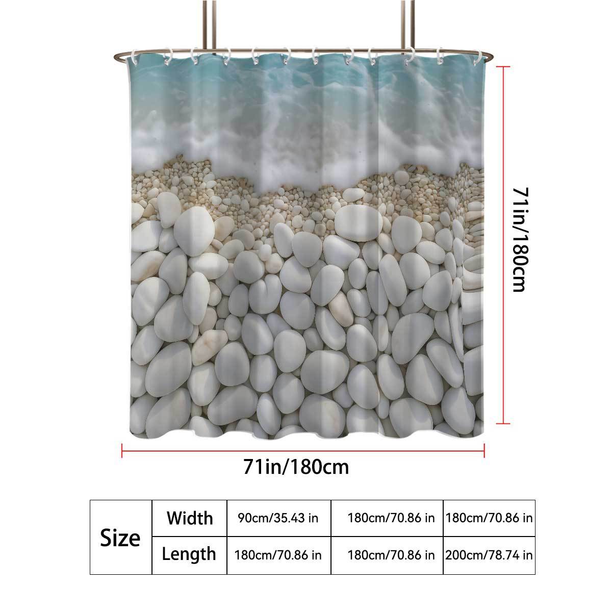 Coastal-Inspired Artistic Shower Curtain