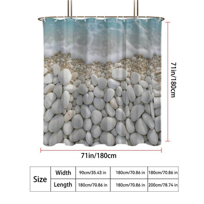 Coastal-Inspired Artistic Shower Curtain
