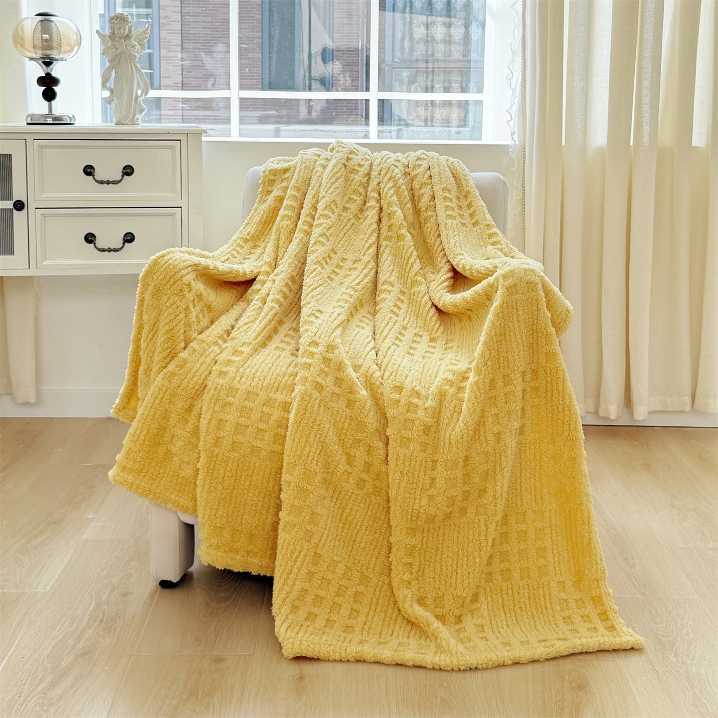 Plush Textured Throw Blanket