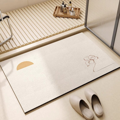 Artistic Cat-Themed Bath Mat Acalora