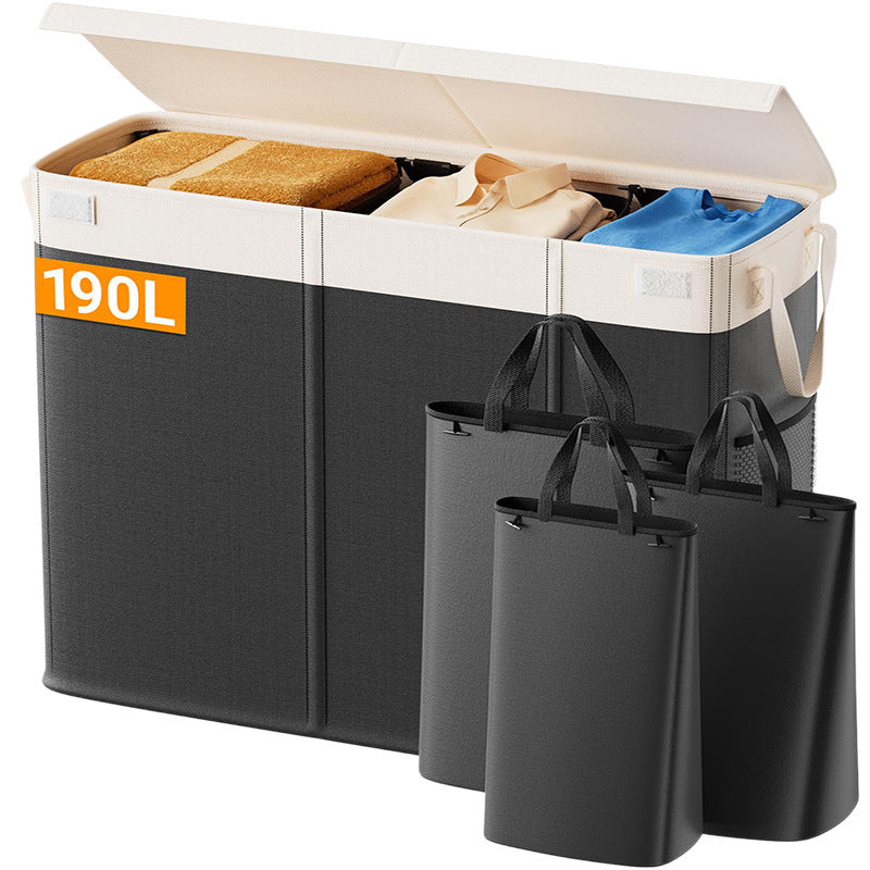 Generous laundry container with removable inner pockets Acalora
