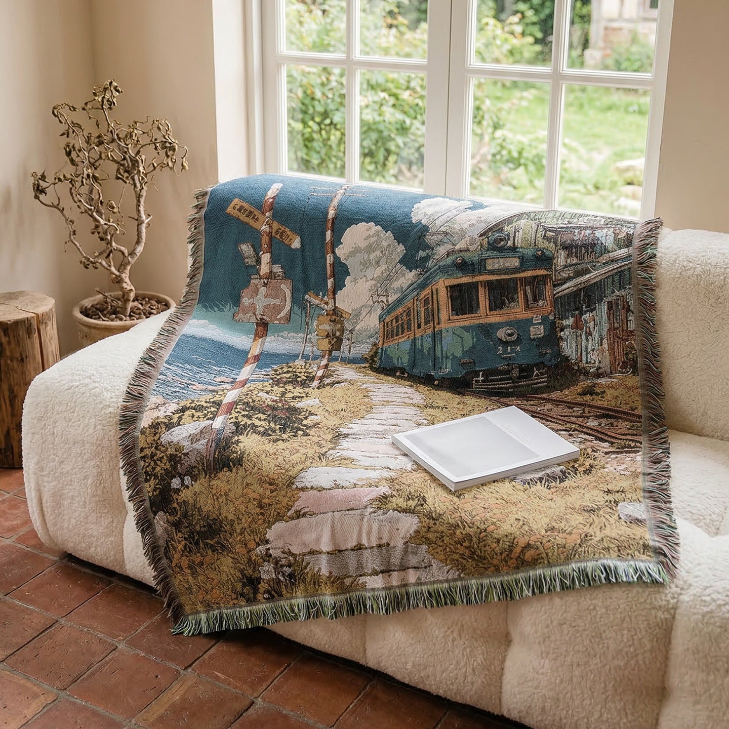 Artistic Landscape Throw Blanket
