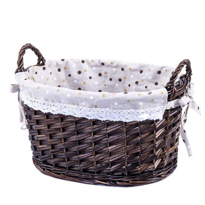 Basket with fabric insert