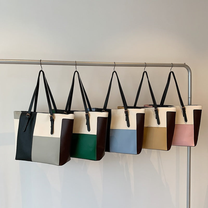 Stylish Color Block Tote Bag Acalora
