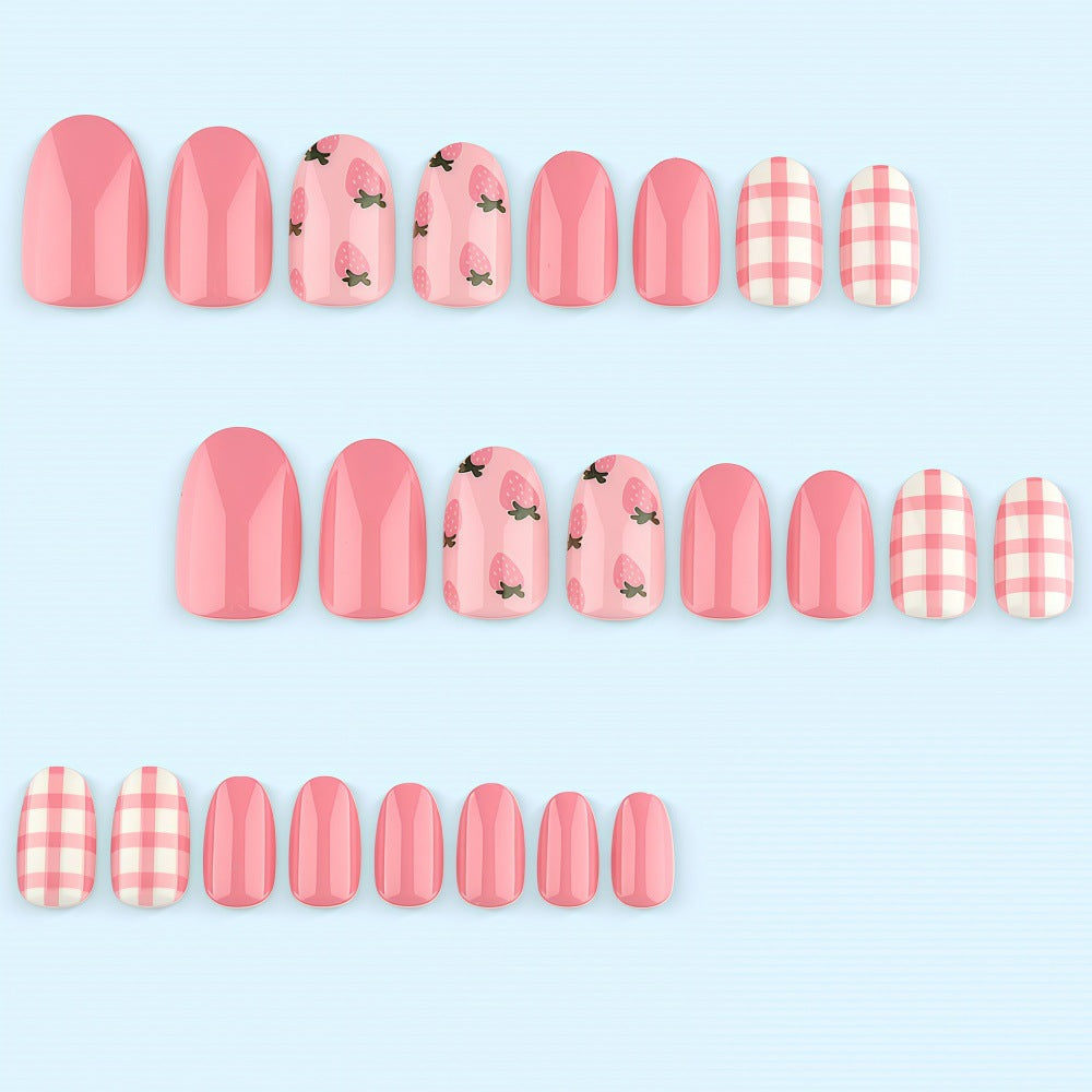 Artificial nails in fresh strawberry design Acalora