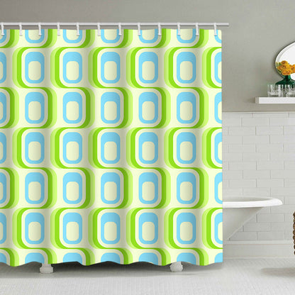 Textured Mosaic Pattern Shower Curtain