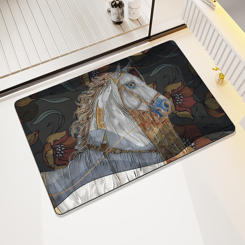 Artistic Horse-Themed Bath Mat Acalora 1788245763