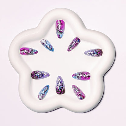 Artistic Floral Nail Design Acalora