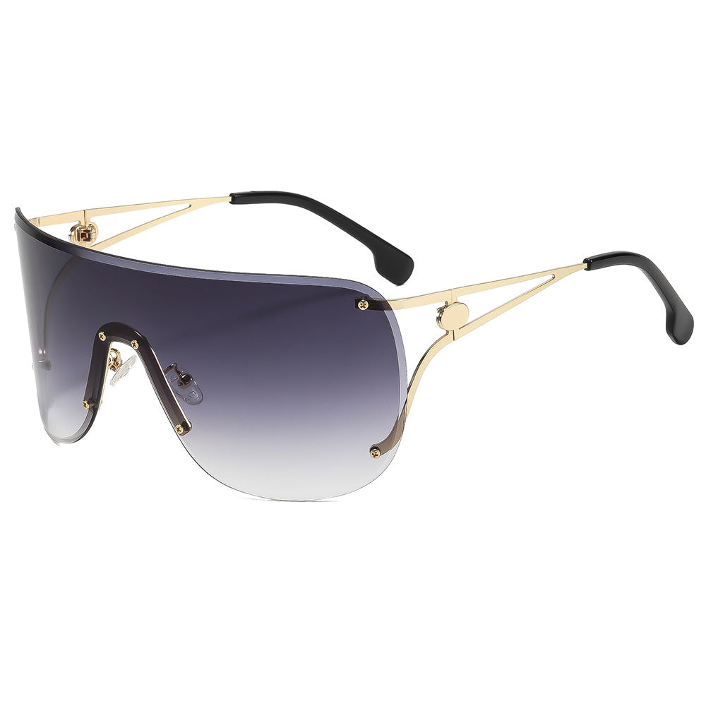 Women's visor-style sunglasses with elegant metal frame Bowlift