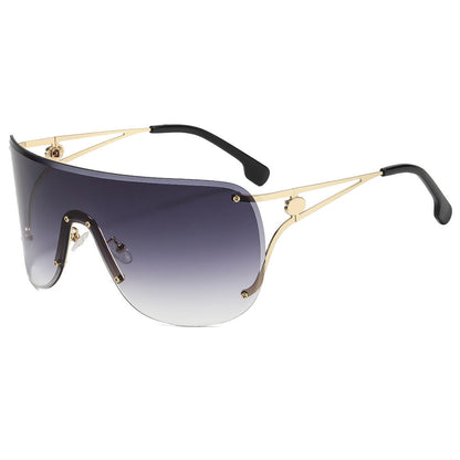 Women's visor-style sunglasses with elegant metal frame Bowlift