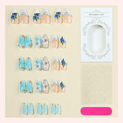 Decorative Floral Press-On Nail Set Acalora 1788495872