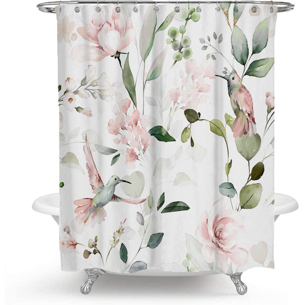 Floral Patterned Shower Curtain