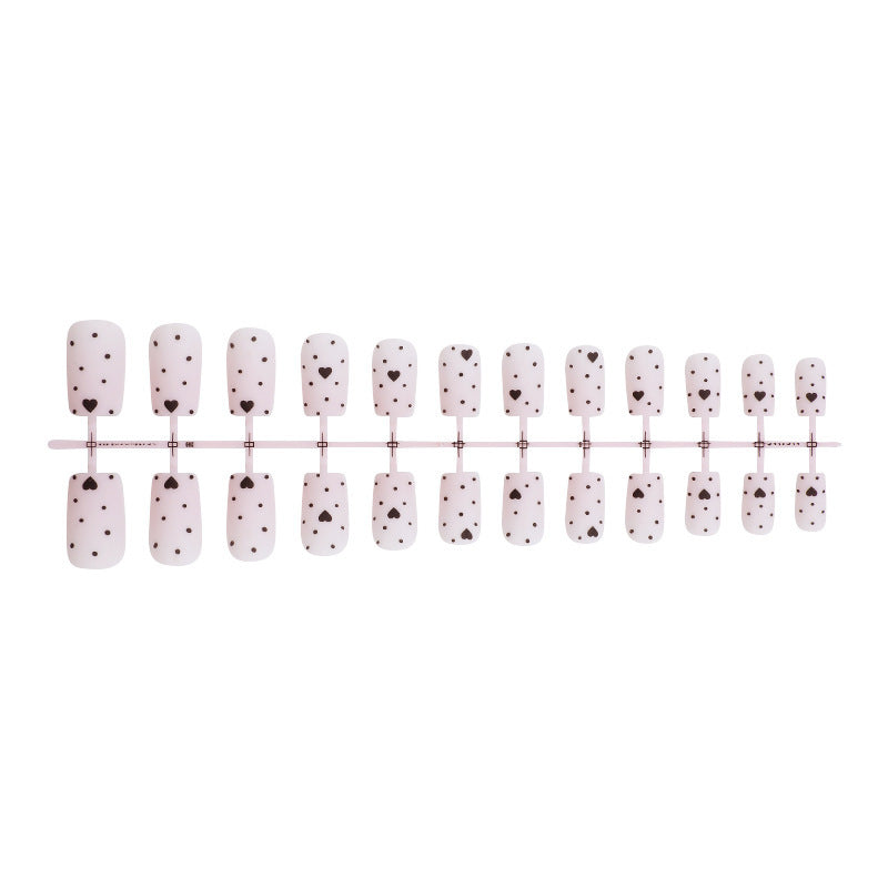 Chic Heart Pattern Press-On Nails Acalora