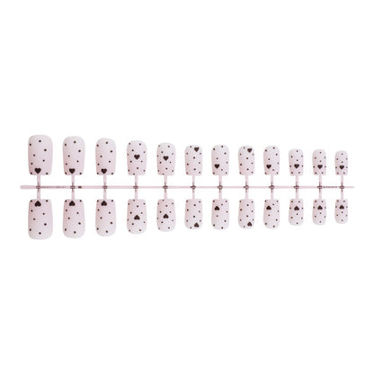 Chic Heart Pattern Press-On Nails Acalora