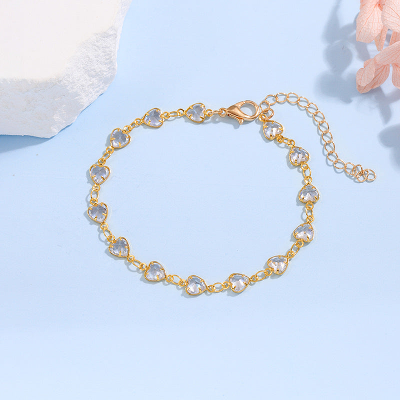 Elegant Glass Chain Bracelet Acalora