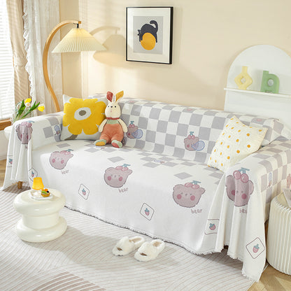 Adorable Cartoon Bear Sofa Cover