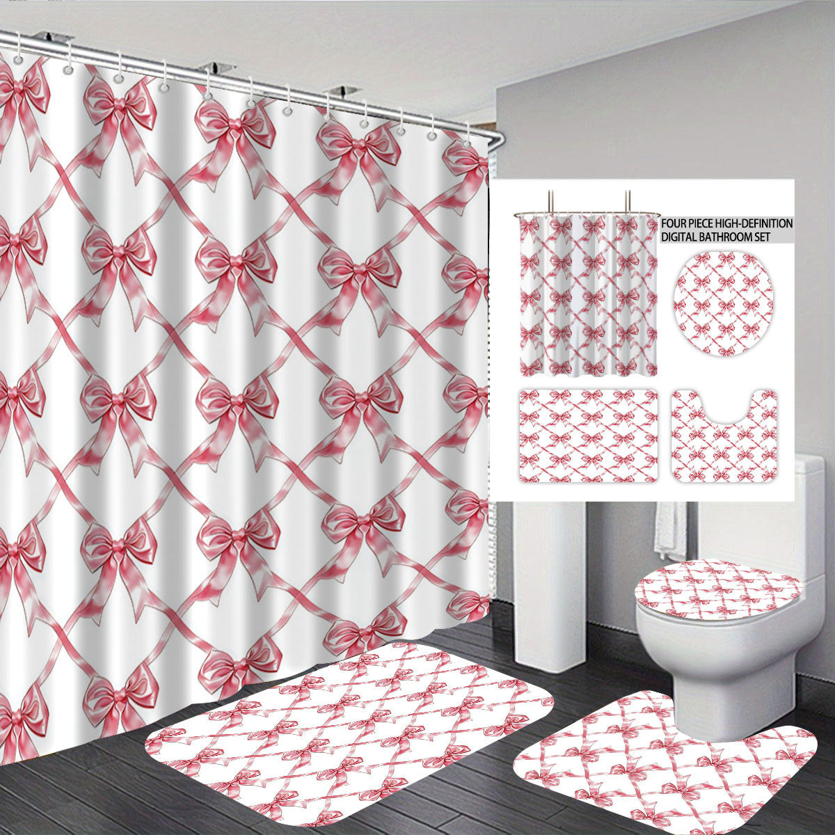 Bathroom Rules Digital Bathroom Décor Set