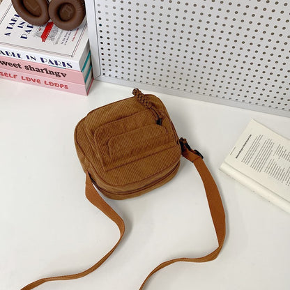 Compact Corduroy Crossbody Bag Acalora