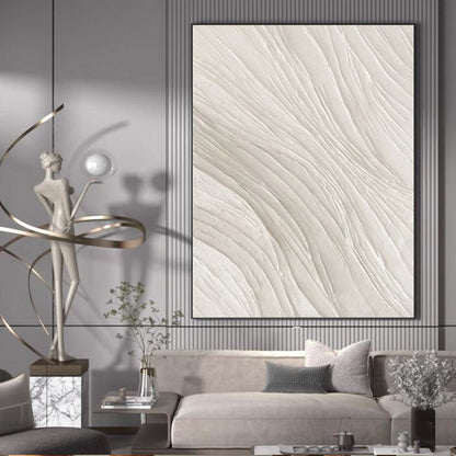 Minimalist Textured Relief Canvas Artwork