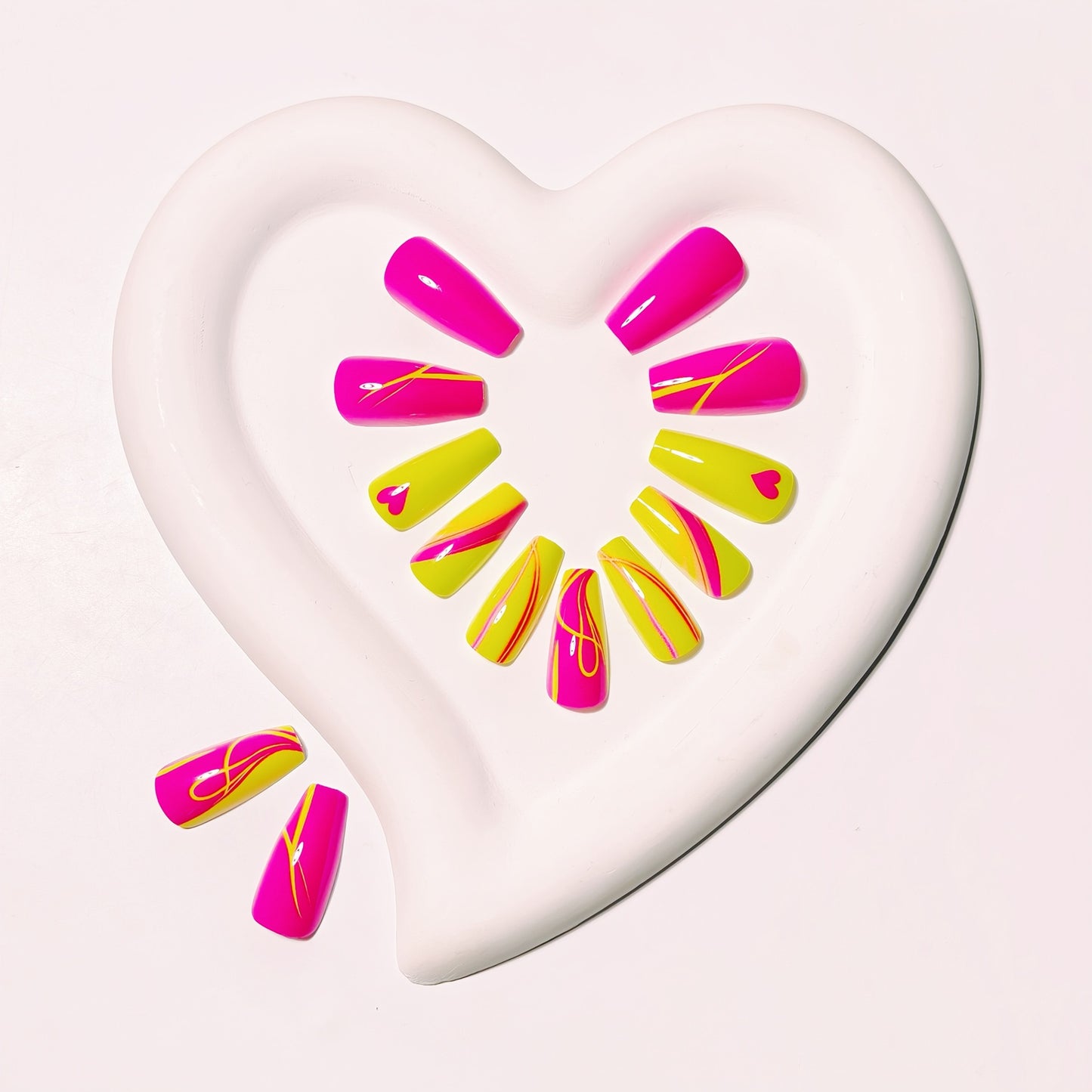 Neon Themed Nail Art Acalora