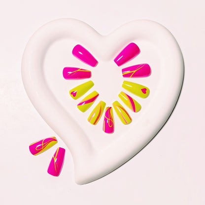Neon Themed Nail Art Acalora
