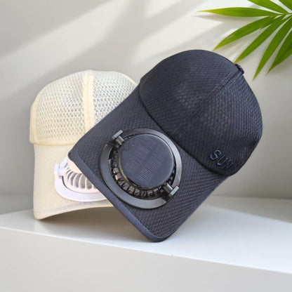 Ventilated baseball cap with detachable rechargeable fan Bowlift